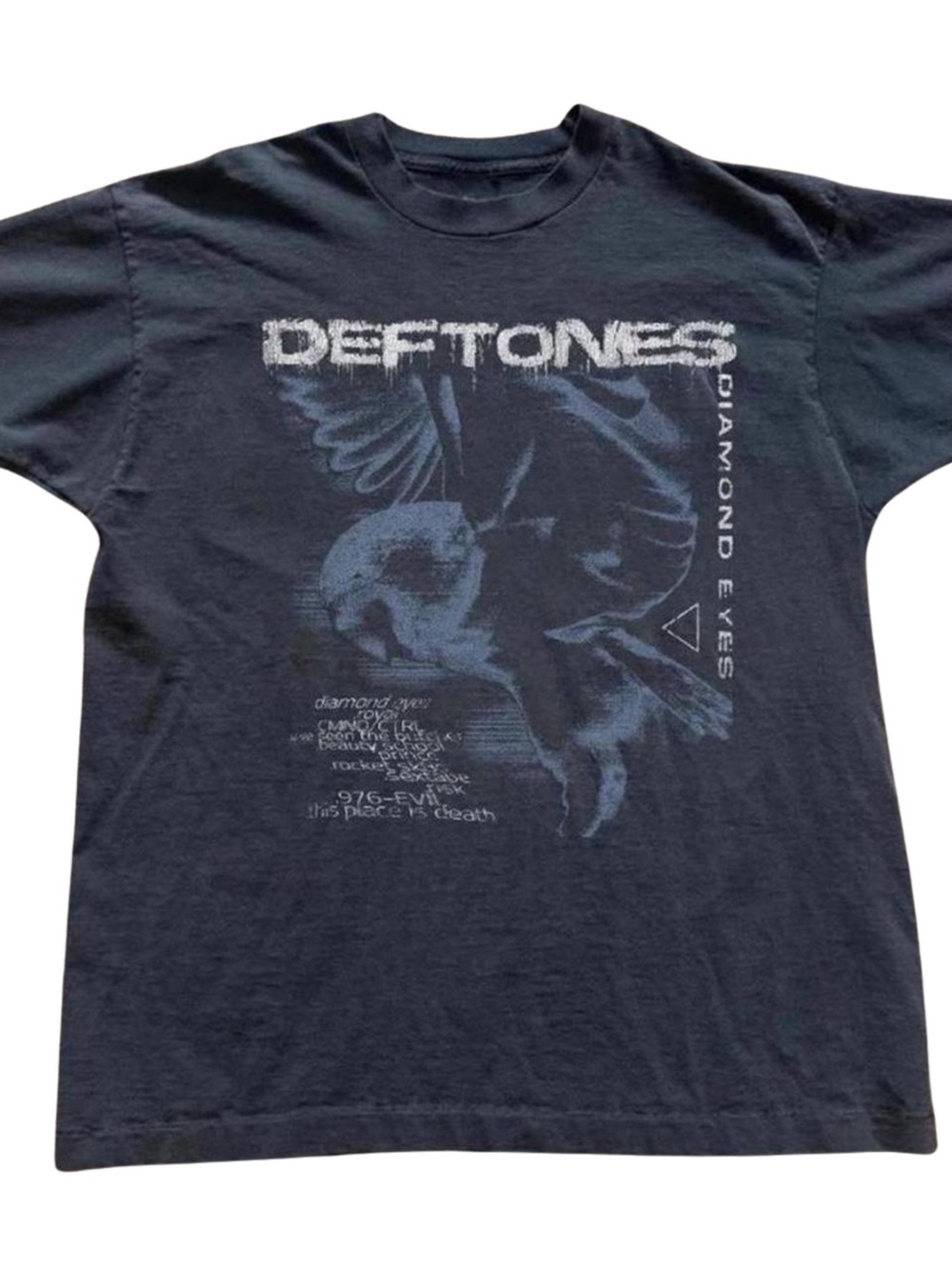 Deftones Diamond Eyes Band Tee - Black with Blue Graphic